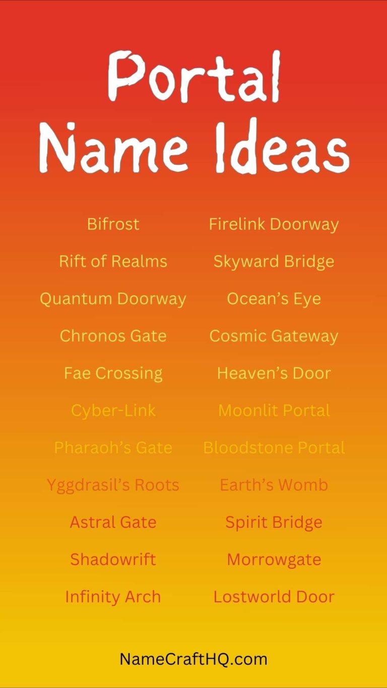 Cool Source Names 336 Portal Names: Mystical Portal Name Ideas & Generator